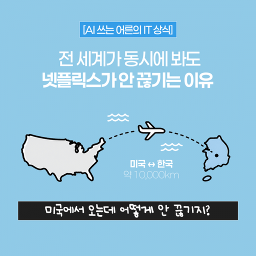 [AI 쓰는 어른의 IT 상식 ①] 넷플릭스는 왜 전 세계가 동시에 봐도 안 끊길까? 대표 이미지